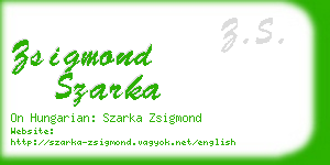 zsigmond szarka business card